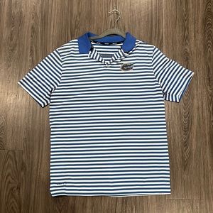 Nike Golf Dri-Fit Game day striped Polo Florida Gators Soze Medium Blue/White